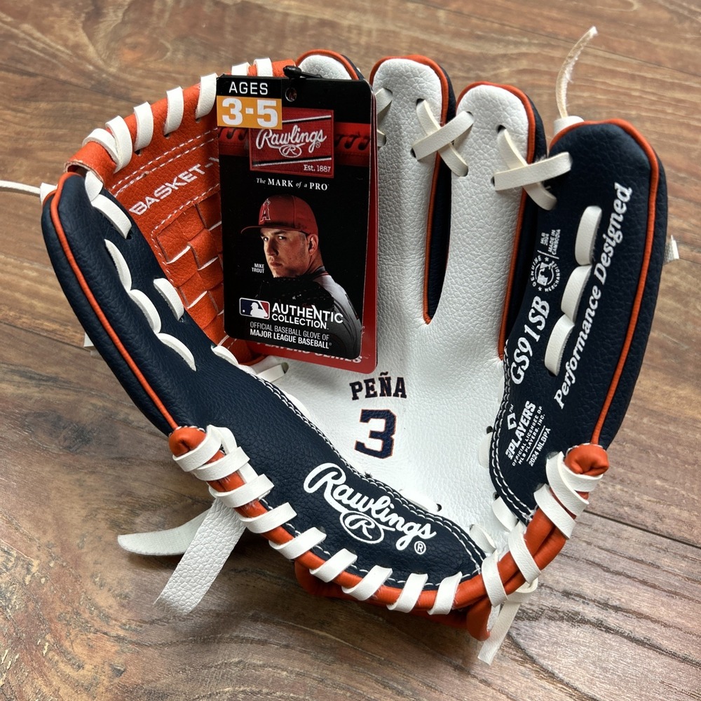 Rawlings MLB Glove Houston Astros Jeremy Pena #3 RHT Youth Age 3-5 Player Series